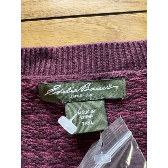 Eddie Bauer Women Size TXXL Cardigan Sweater Button Down Ruffles Long NWOT VTG - Picture 3 of 15